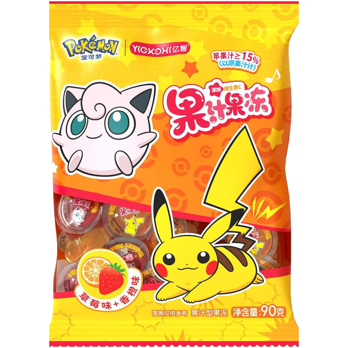 Pokemon Juice Jelly Strawberry and Orange Flavor